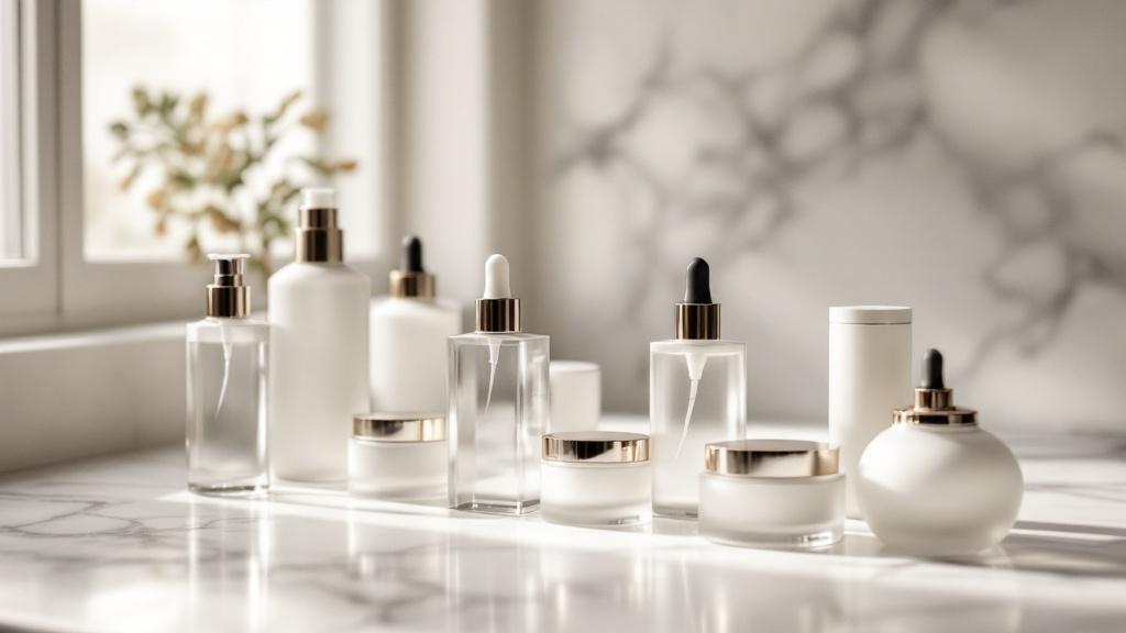 Skincare brand packaging lineup